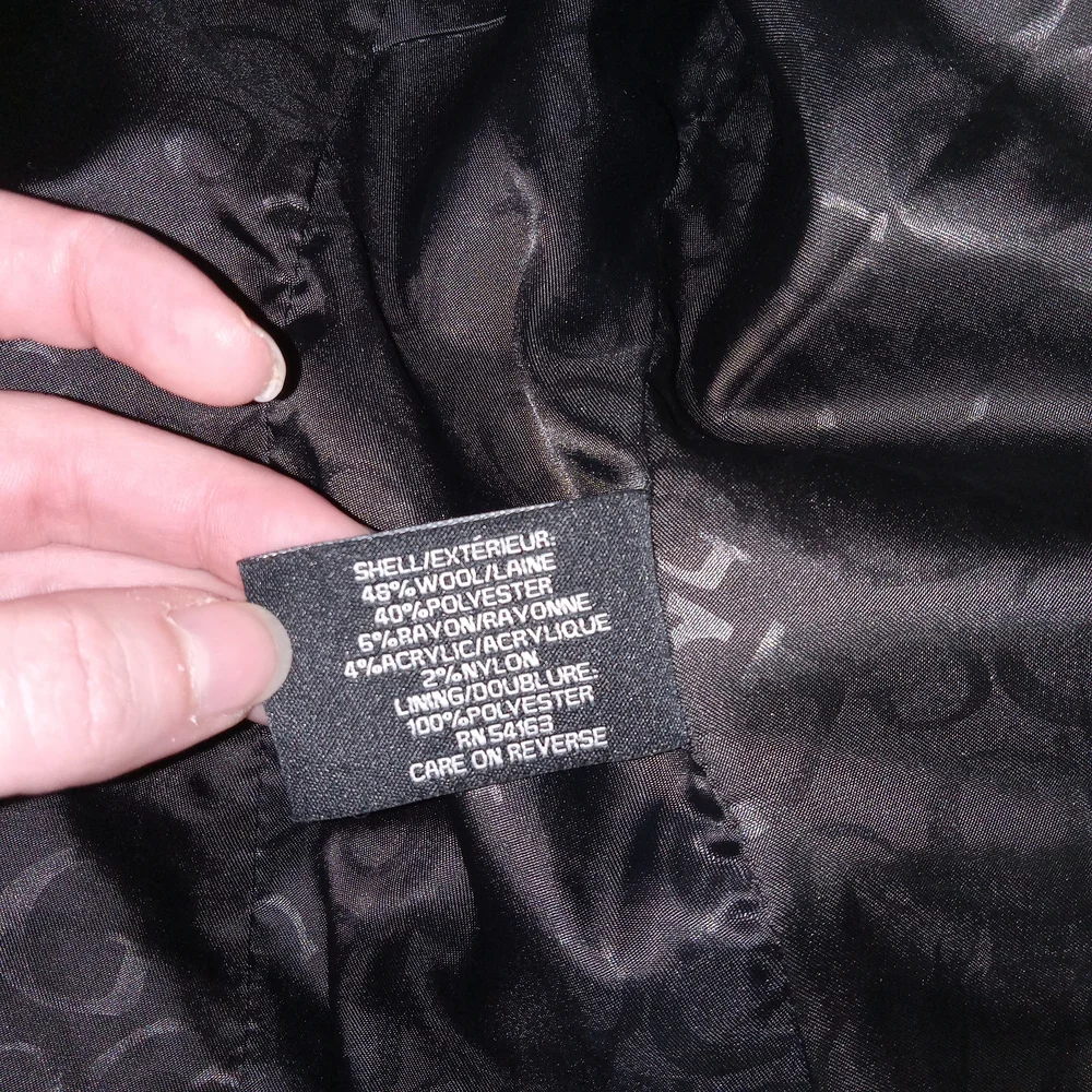 GUESS Jacket Womens Medium Double Breasted Wool Blend Pea Coat Preppy Vintage
